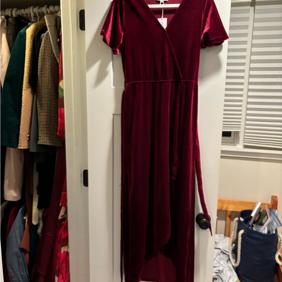 NWT Merlot Nadine Baltic Born midi dress size S velvet - Picture 4 of 6